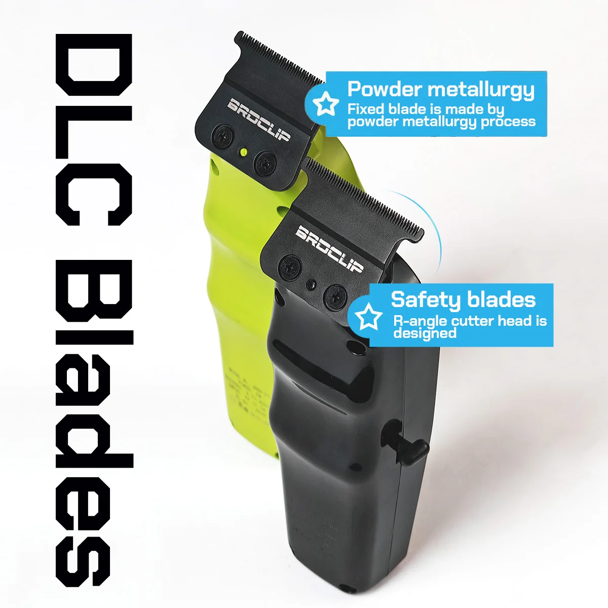 Professional BRDCLIP BRD107 8000RPM High Power Motor Hair Trimmer Powder metallurgy steel fixed ceramic moving blades With base