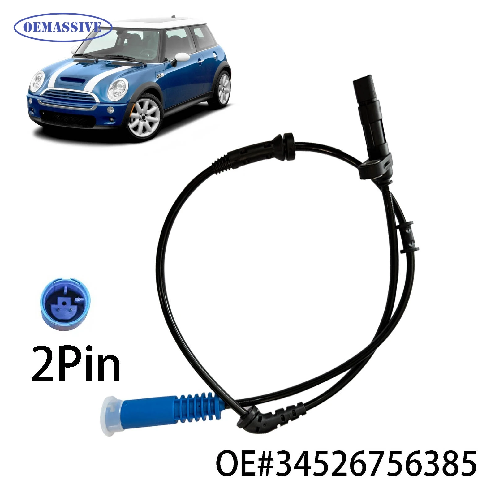 Voor Mini One Cooper R50 R52 R53 2001-2008 Links Rechts ABS Wielsnelheidssensor 34526756385 34526756384 Auto remsysteem Deel