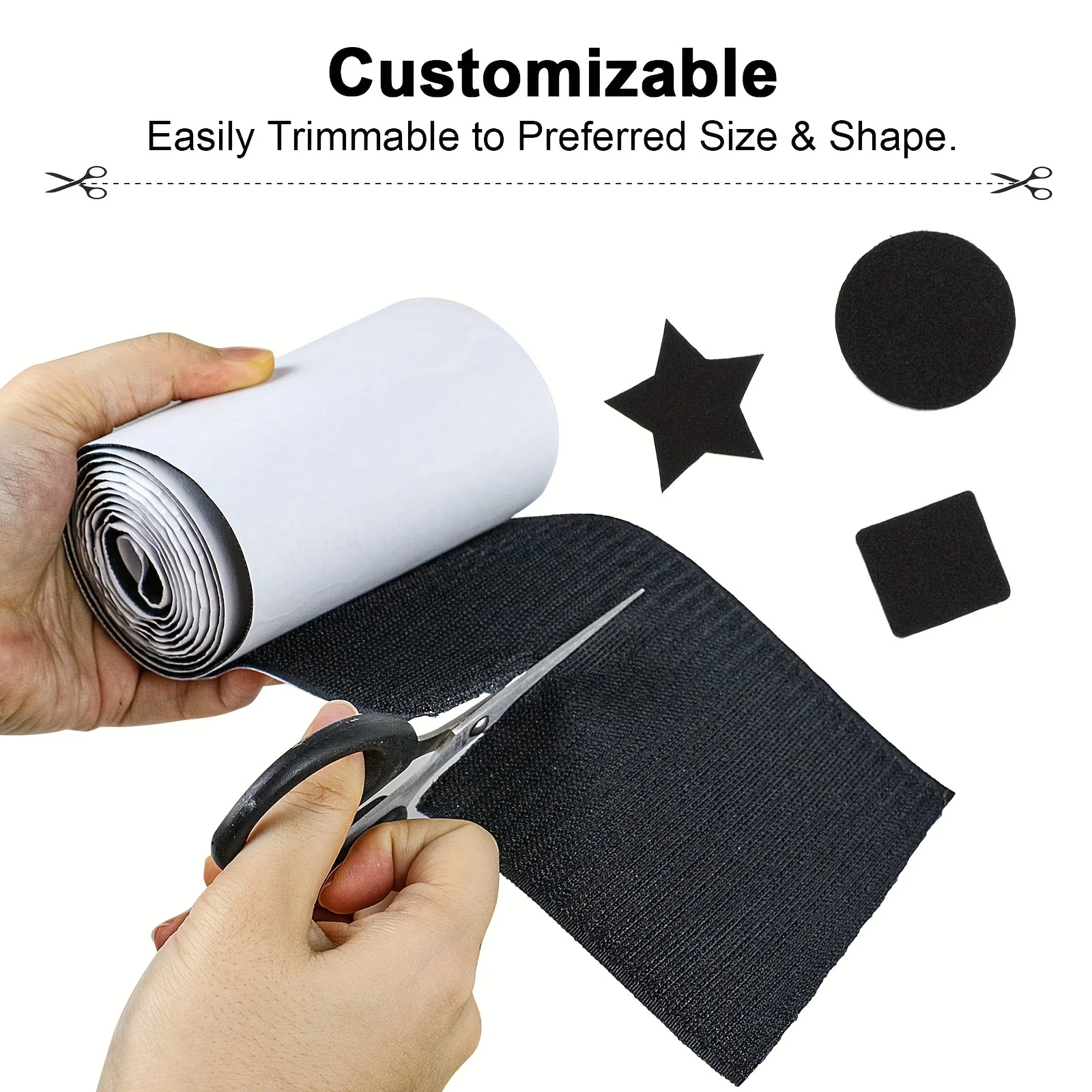 1Set/2Rolls 1/2/3meters Nylon Couch Cushion Non-Slip Grip Tape Adhesive Hook and Loop Strips for Fabric Outdoor Patio Cushions