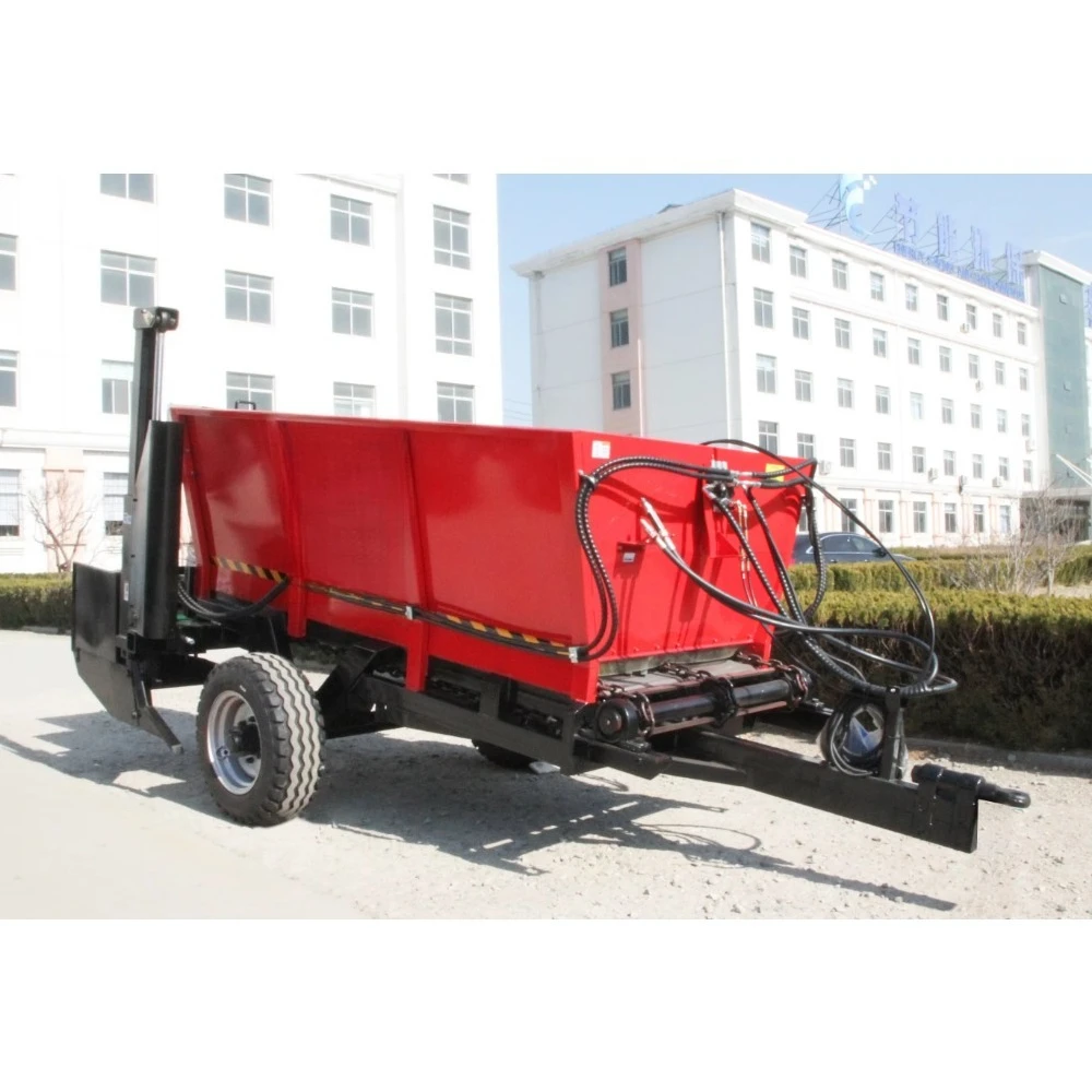 Zoomye Heavy Duty 4 Ton 3m3 Hopper Hydraulic Chain Scraper Fertilizer Spreader Factory Direct Orchard Farmland Fertilization