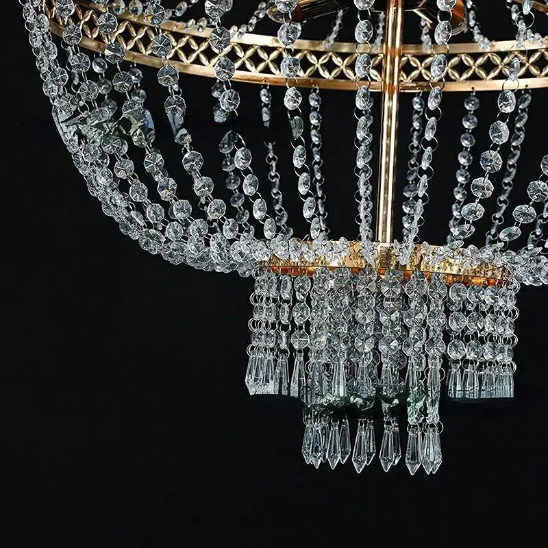 240cm/7,9ft Gebogener Metall-Halbbogen-Ständer mit Kristall-Kronleuchter-Set Tischdekoration zum Aufhängen für Hochzeit Bankett Veranstaltung – Detail 9