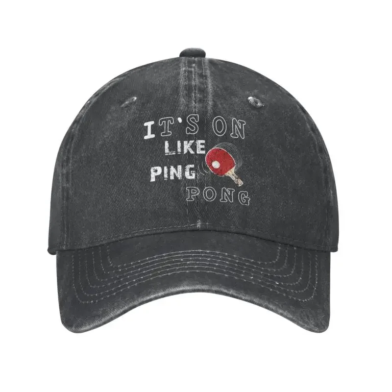 Classic Cotton Top Fun Its On Like Ping Pong Baseball Cap for Women Men Breathable Table Tennis Lover Dad Hat Sun Protection