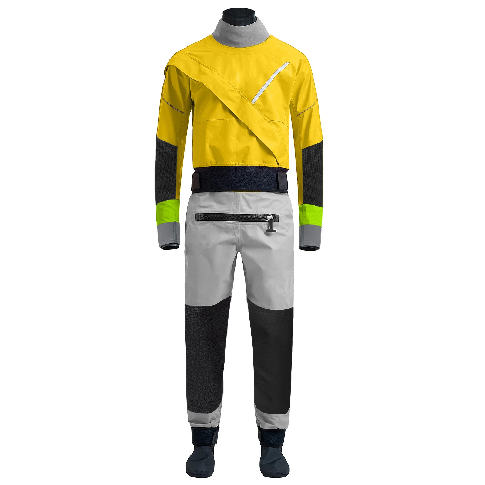 

Kayak Dry Suit for men Three-layer Fabric is Breathable and Waterproof Latex Neck, Wrist Gaskets for Comfortable Water Seal