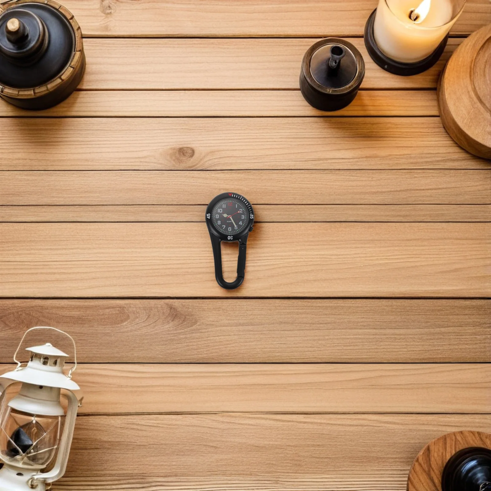 

Multifunctional Mountaineering Hanger Table Black Pocket Watch Climbing Outdoor Metal Pendant Alloy Hanging Buckle