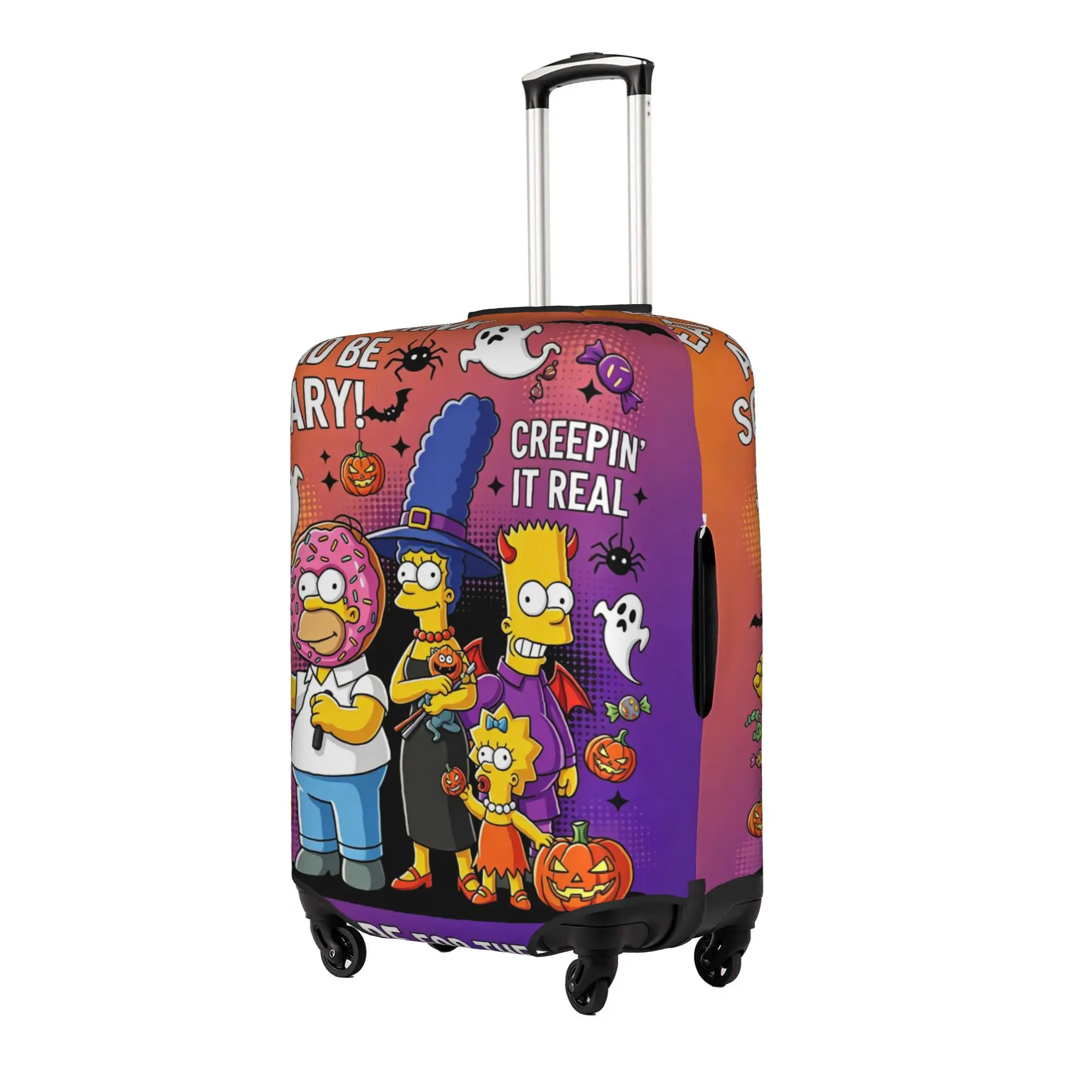Custom S-Sim-psonS Luggage Cover Elastic Classic Halloween Gift Travel Suitcase Protective Covers Fits 18-32 Inch