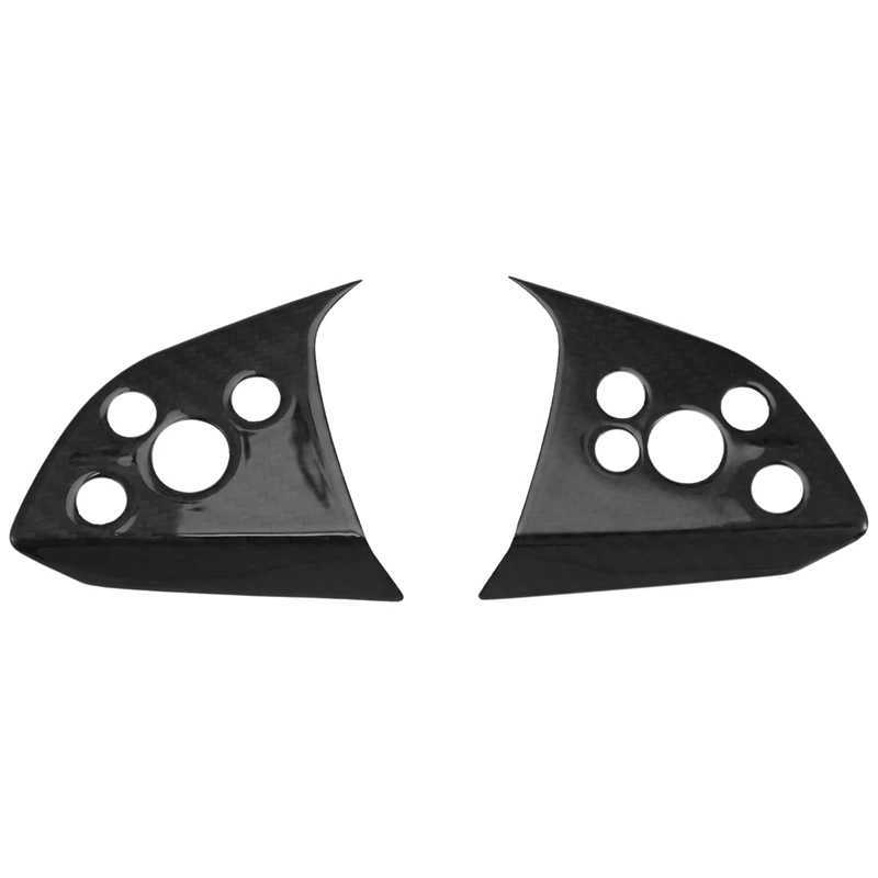 AU04 -Car Steering Wheel Scroll Knob Trim Sticker Carbon Fiber For Tesla Model 3 Highland 2024 Car Interior Accessories