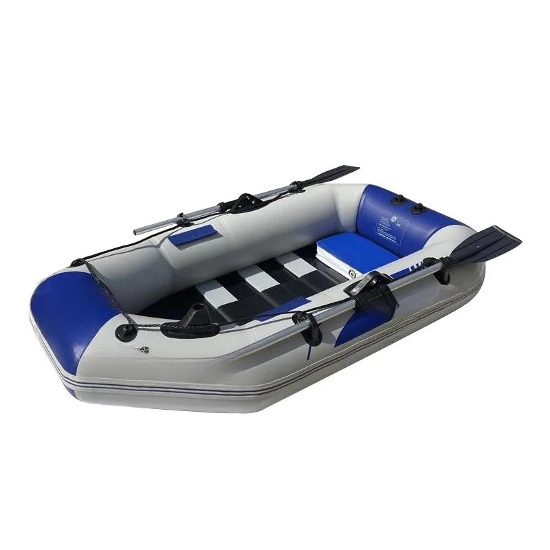 B175-1 PVC Inflatable Rowing Boats, Fishing Kayaking Canoe, Dinghy Hovercraft, Wooden Floor, 1 Person, 175cm