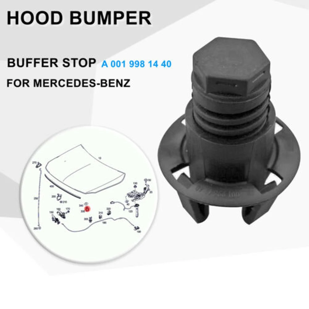 Black Rubber Bonnet Hood Bumper Stop Buffer A0019981440 For Mercedes-Benz CLA250 Hood Rubber Bumper Cushion