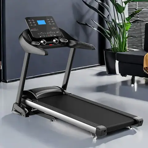 세미 상업용 접이식 전기 트레드밀 러닝 머신, 최대 적재 120kg, LED 스크린, 최대 16 km/h 속도, 3.5hp
