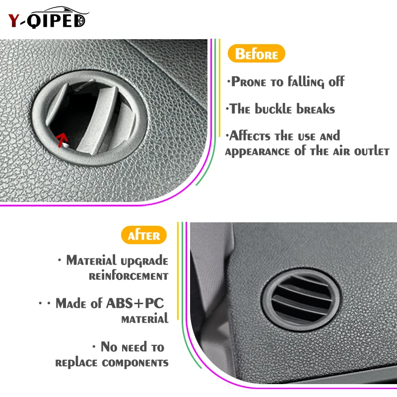 Air Conditioner Dashboard  AC Vent Grille Panel Cover For Mercedes Benz W204 C Class C180 C200 C220 C230 C260 C300 2007-2010 ﻿