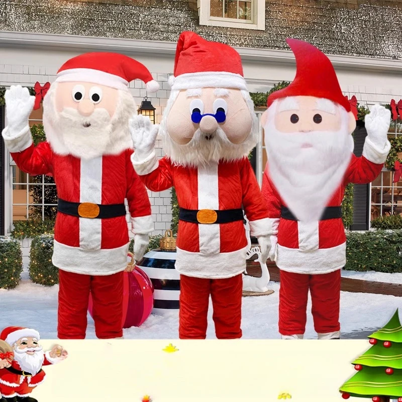 

Cute Santa Claus Mascot Costume Father Christmas Fancy Dress Halloween Carnival Fancy Party New Year's Cosplay Props
