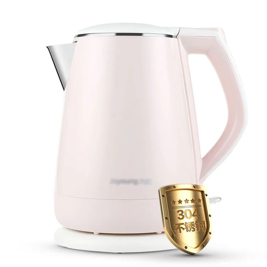 1.5L capacity Electric Kettles Food grade Stainless Steel Heat Preservation And-Anti burning Electric Kettle Pink K15-F623 220V