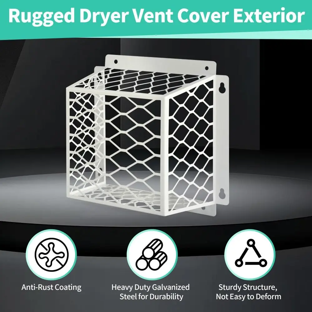 

Weatherproof Outdoor Vent Cover Stainless Steel Rustproof Protective Cap Wear-Resistant Universal Fit Dryer Vents Cover