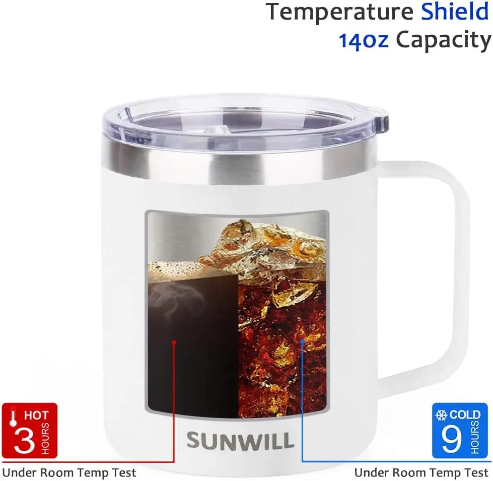 Mug 304 Stainless Steel Portable Coffee Cup With Lid Sealed Cup, Home Drinking Cup, Office Insulated Cup