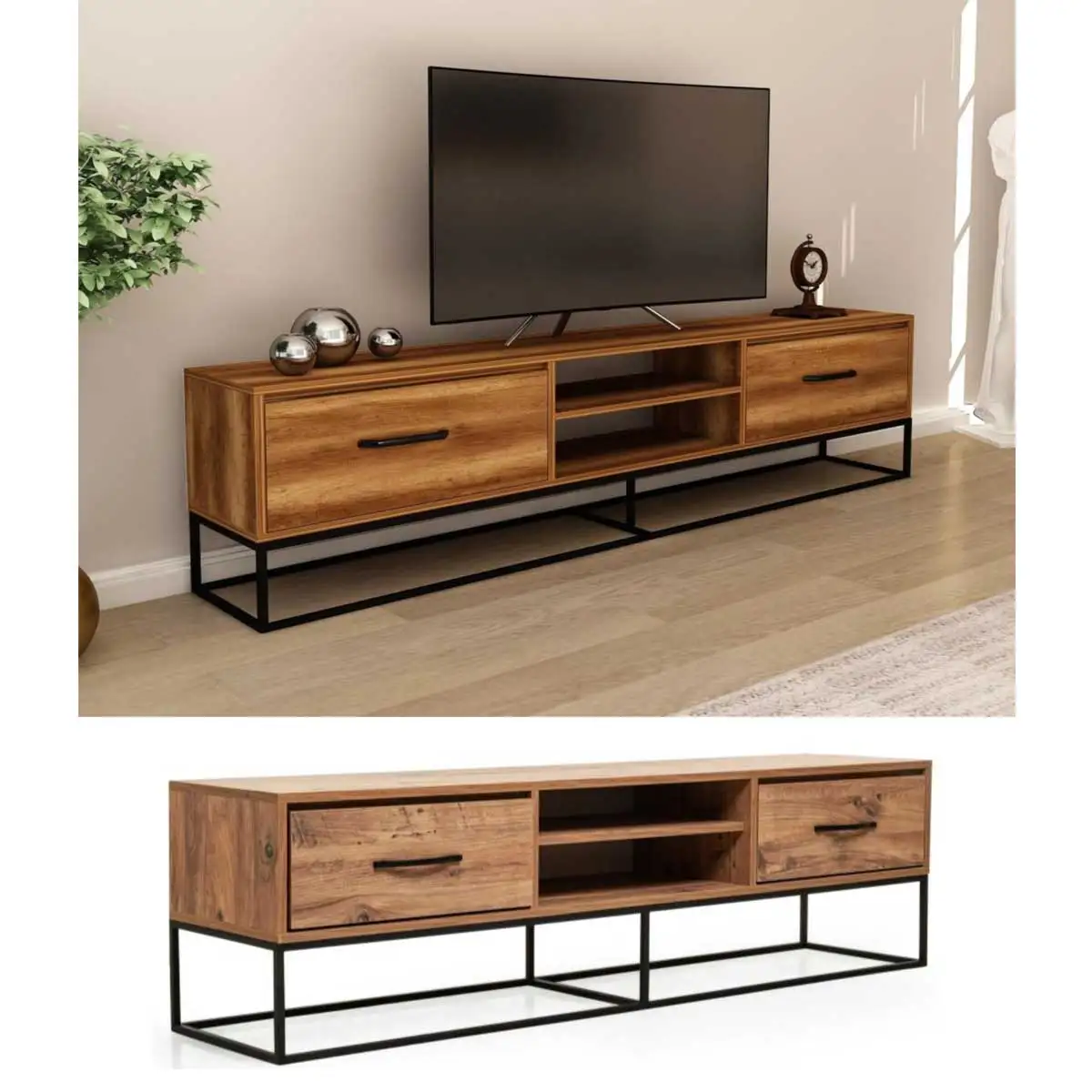 ac-Wooden Wall Mounted TV Unit for Living Room TV Cabinet for Living Room TV Stand for Living Room