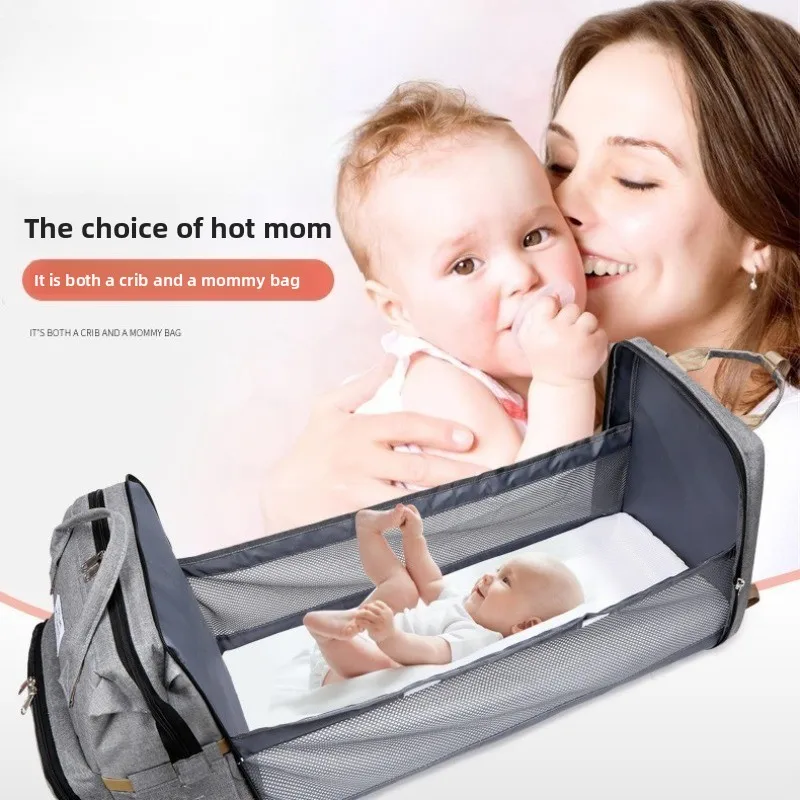 

The 2025 New Folding Backpack Bed Is A Portable Baby Bed for Travel and Outings, As Well As A Pressure-resistant Backpack Bed