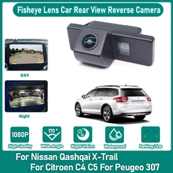 170° 1080x720P HD Night Vision License Plate Light Rear View Camera For Nissan Qashqai X-Trail For Citroen C4 C5 For Peugeo 307