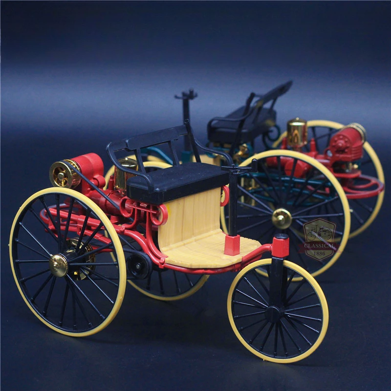 

1: 12 No.1 Three wheeled Car Simulation Retro Vintage Old Car Alloy Model Ornament Children Love Toys