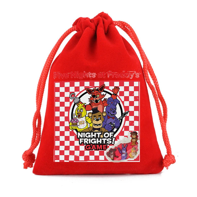 Fnafs حزمة جيب سعة كبيرة حقيبة يد محمولة بنين بنات موضة أنيمي حقيبة كتف لطيف الكرتون حقيبة التخزين هدية عيد ميلاد
