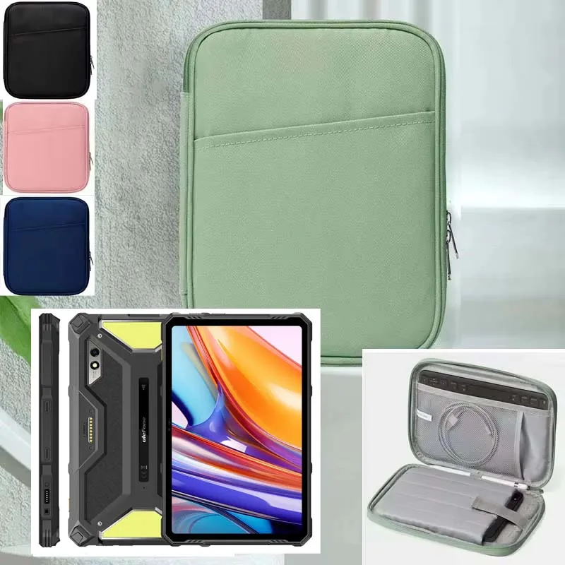 

for Ulefone RugKing Pad Pro Tablet Storage Bag Waterproof Sleeve Zip Pouch for Cable Keyboard Earphone Pockets Carry Case