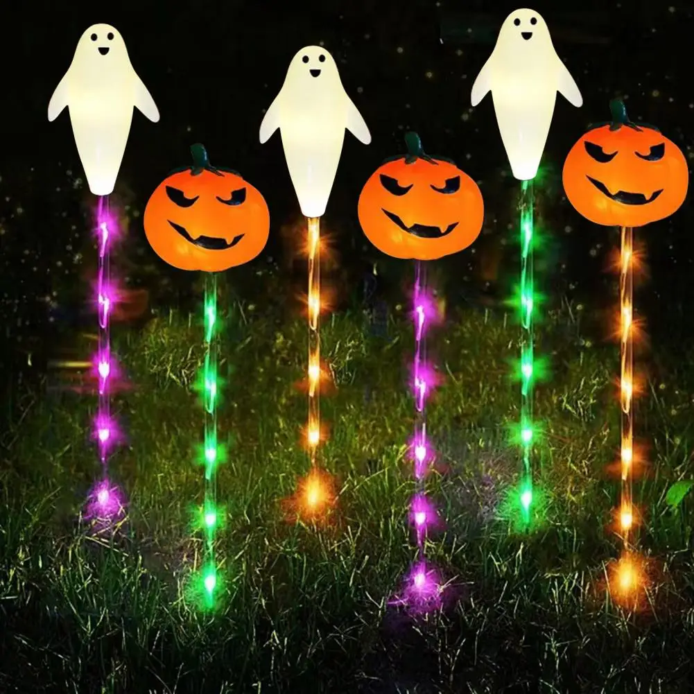 Festive Atmosphere Solar Lights Halloween Solar Lights Stake Ground Insertion Decoration Set with for Courtyard for Pathway