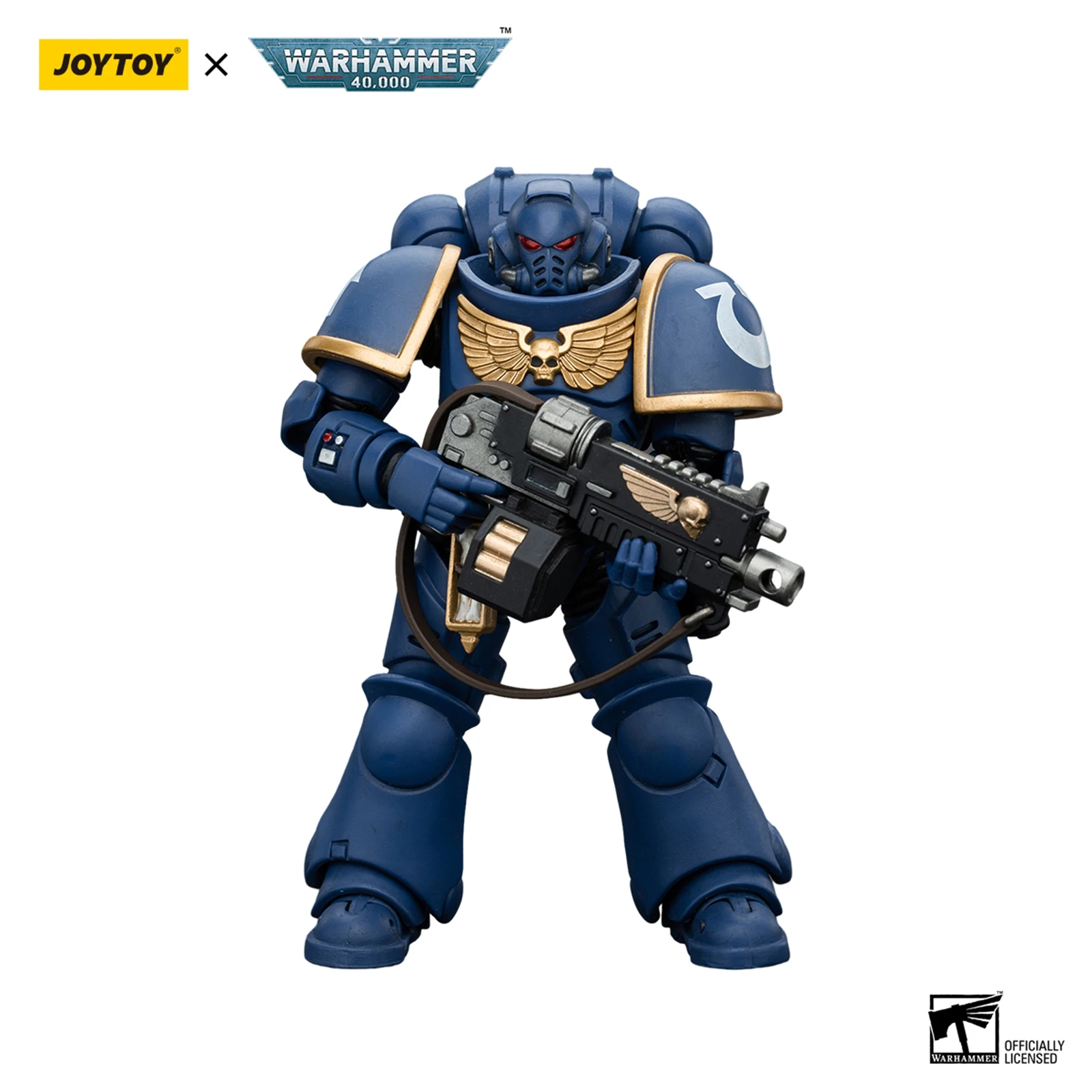 JOYTOY Warhammer 40000 Figurka Akcji 1/18 12.1cm Space Marines Ultramarines Intercessors Outriders Brat Catonus