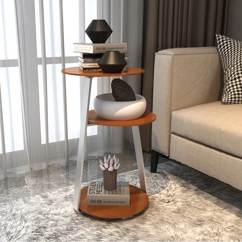 

Luxury Stainless Steel Corner Table Mesh Red Middle Ancient Style Minimalist Sofa Edge Table Small Unit Glass Acrylic Tea Table