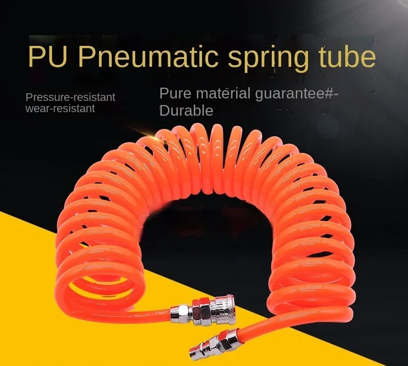 Spring Pipe 3M 6M 9M 12M 15M OD 8mm x ID 5mm Flexible PU Recoil Hose Tube for Compressor Air Tool Collocation Fittings