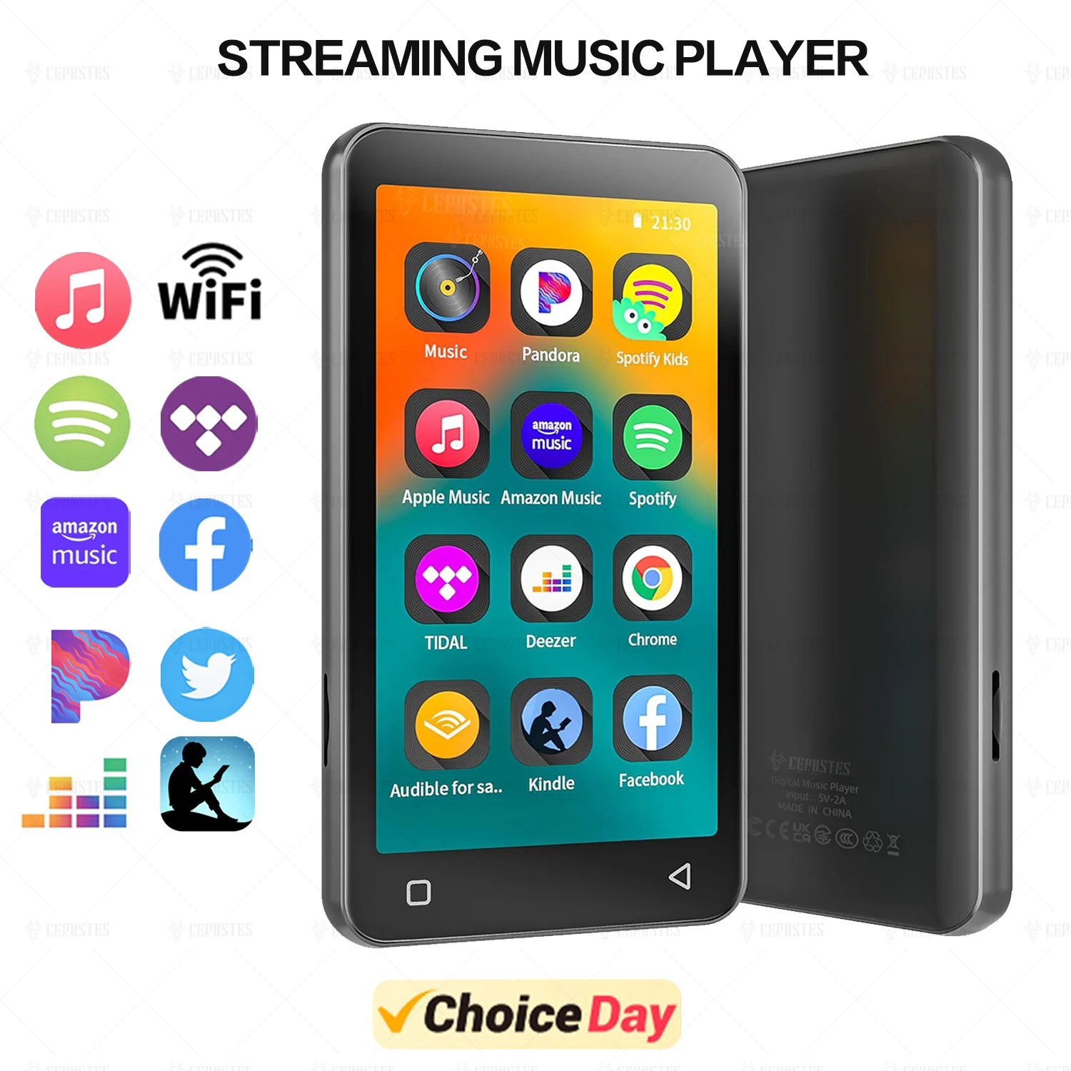 NEW HiFi MP3 Player with Bluetooth and WiFi,Streaming Music Player with Popular Online Music Apps 4