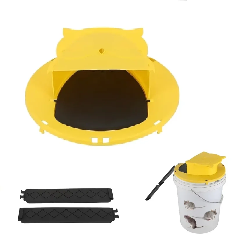Bucket Lid Mouse Trap, Humane Mice Rat Trap for Indoor/Outdoor,5 Gallon Bucket Compatible, for Home, Chicken Coops, Garden