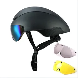 NEW YUMAJ New Aero TT Road Bicycle Helmet Goggles Racing Cycling Bike Sports Safety Helmet in-mold Bike Cycling Goggle YM-33