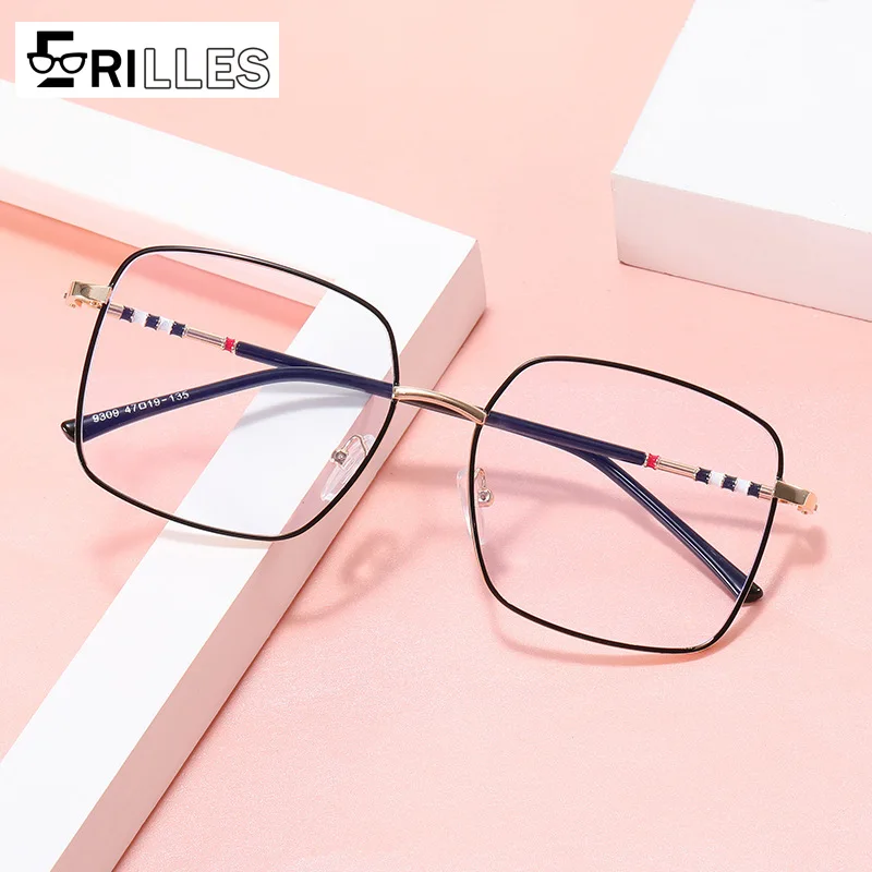 

Квадратные очки в стиле ретро с синим светом, большая полная оправа для компьютерного использования, естественное улучшение, защита глаз в винтажном стиле