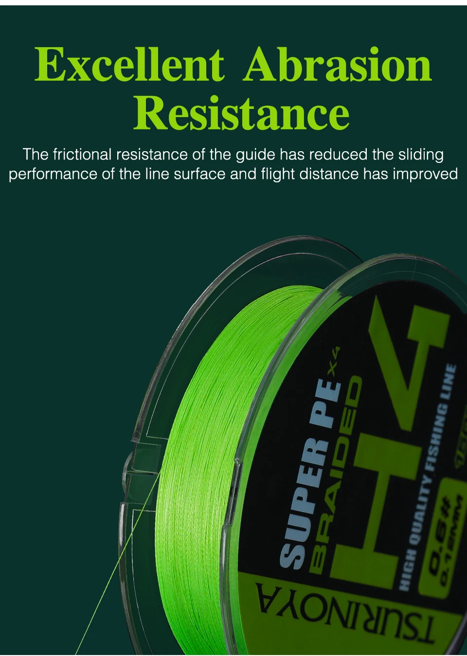 Tsurinoya 4 webt pe Angelschnur h4 4-8lb 150m leichtes Spiel Forellen spiel Long Casting 4 Strang geflochtene glatte Multi filament schnur – Detail 10