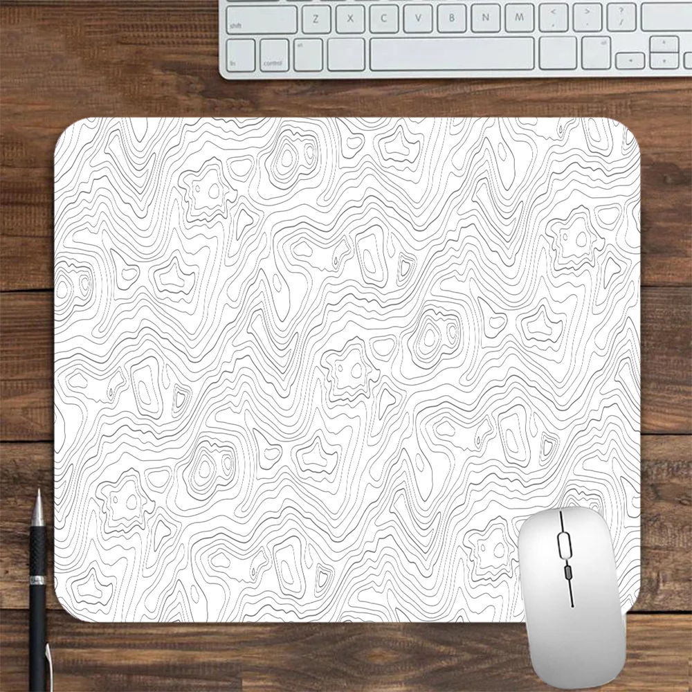 Black White Texture Keyboard Pad Mouse Gaming Pc Accessories Rubber Mat Mousepad Gamer Mausepad Deskmat Mats Mause Laptops Pads