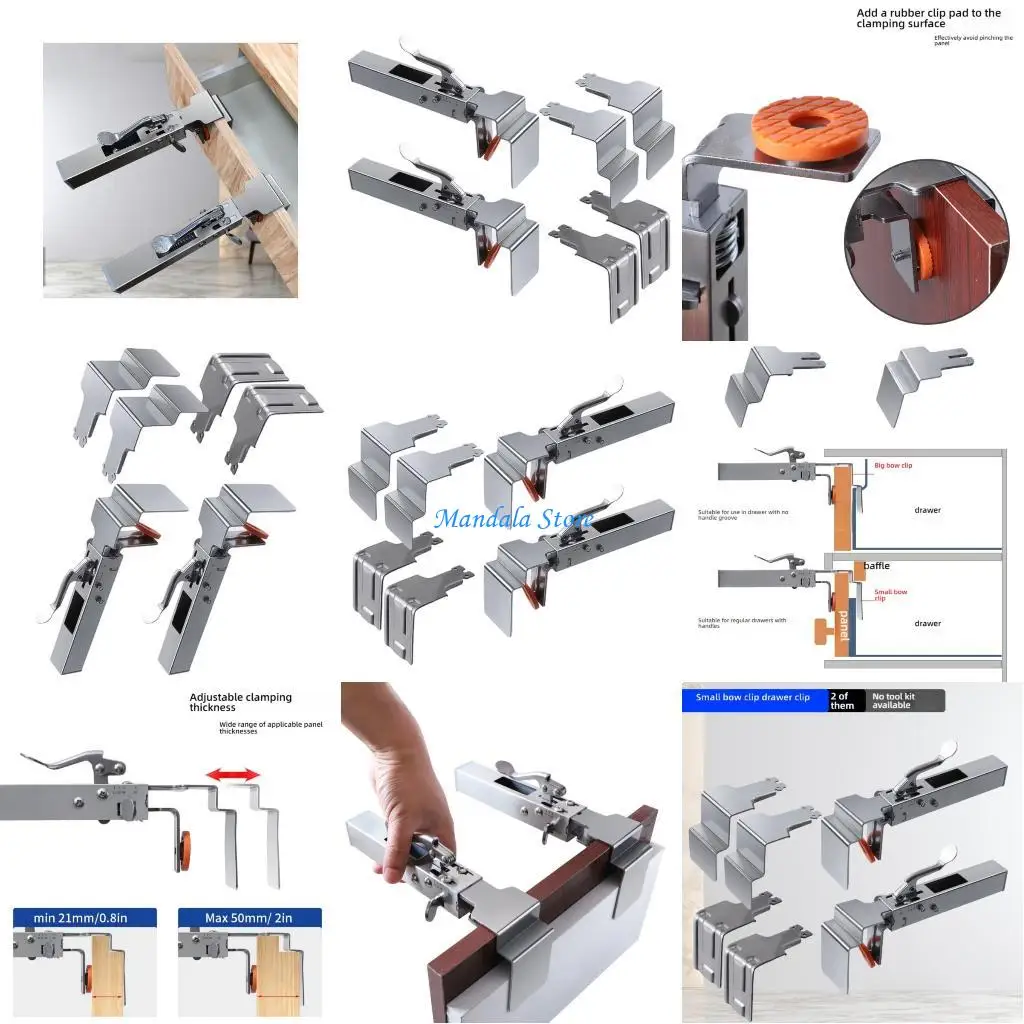 U2JC Expert Hardware Kẹp Kiểm soát lực căng có thể điều chỉnh cho công cụ ngoại thất bằng gỗ/kim loại Bộ hành động miễn phí