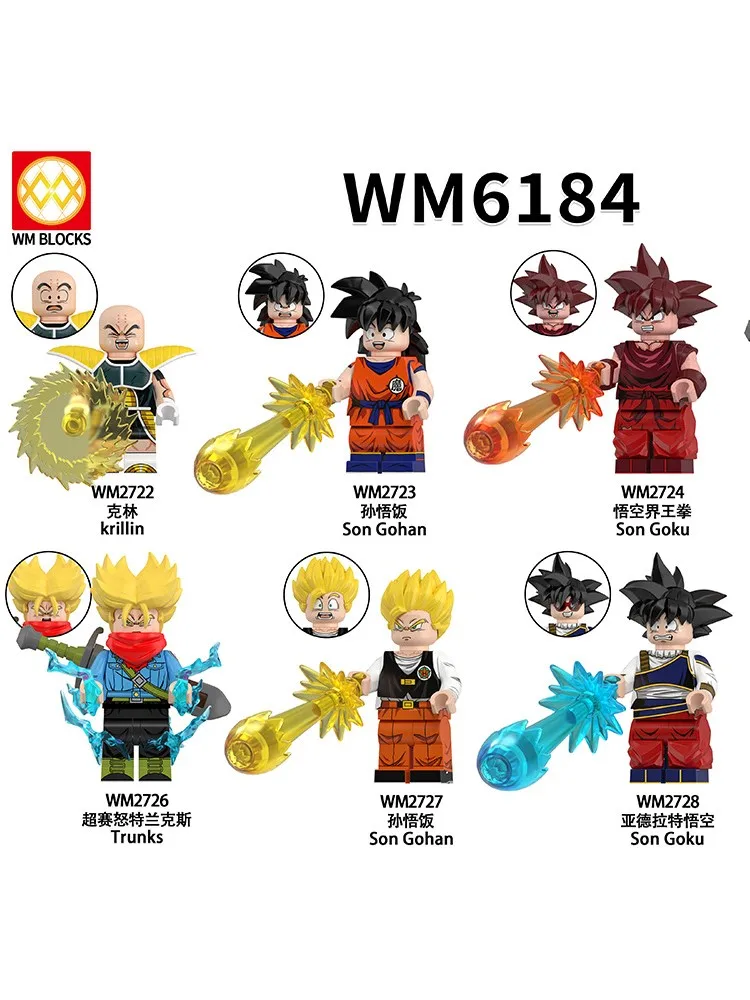 Bandai ONE PIECE Dragon Ball Super Mini Figure Set van 8 Wukong-personages WM6185 WM9183 WM6179 WM6180 WM6181 Verzamelbaar speelgoed - afbeelding 2