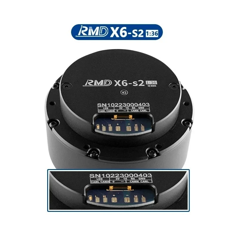 Myactuator RMD-X6S2V2 Geared Electric  Motor Planetary Waterproof Mini DC Brushless Magnetic  Flat Motor with Hall Sensor Motor