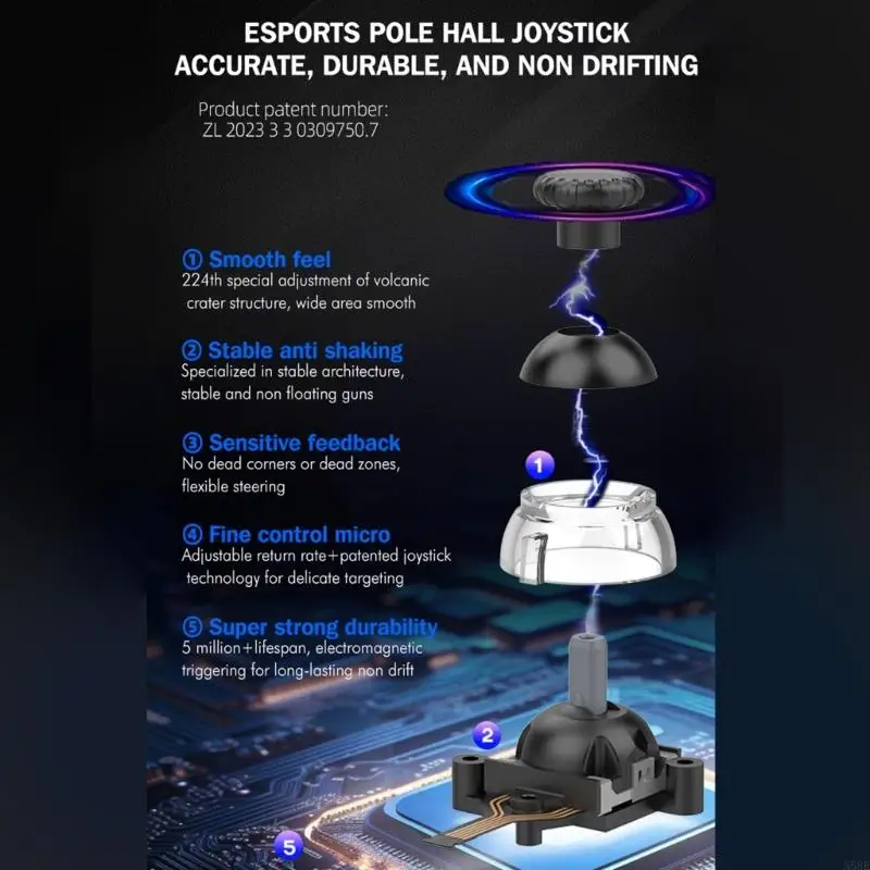 

2025 New Bluetooth-compatible Wireless Gamepad Rechargeable Extendable Gaming Controller Joysticks for Cellphone PC