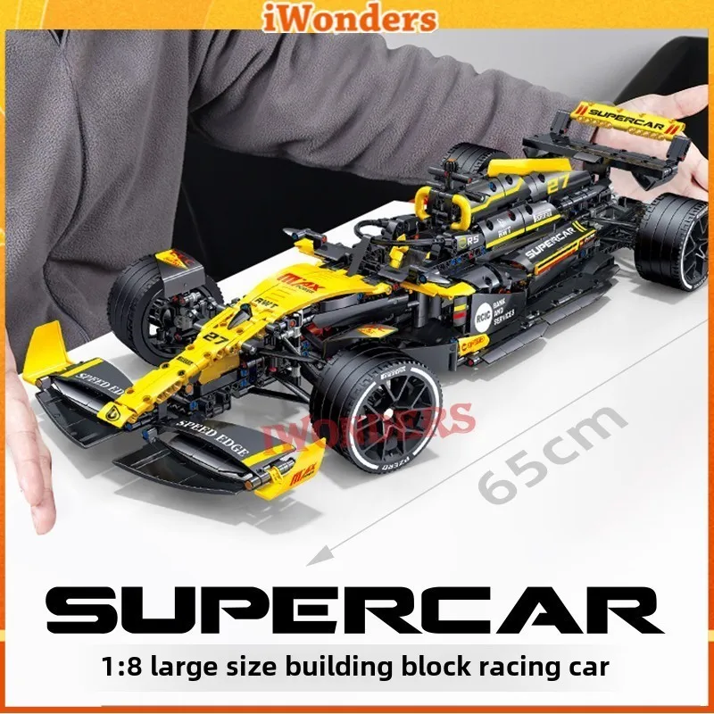 Technic Race Cars 1:8 Renault F1 Supercar Building Blocks Remote Control Building Blocks Model 1650 PCS Boys Toys Gifts