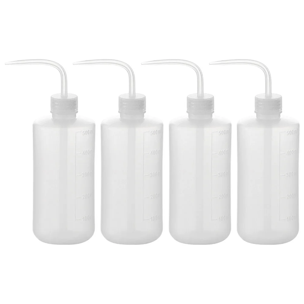 

4Pcs Tattoos Wash Bottles Portable Plastic Watering Container High Grade Easy Clean Leak Proof for Home Garden Use