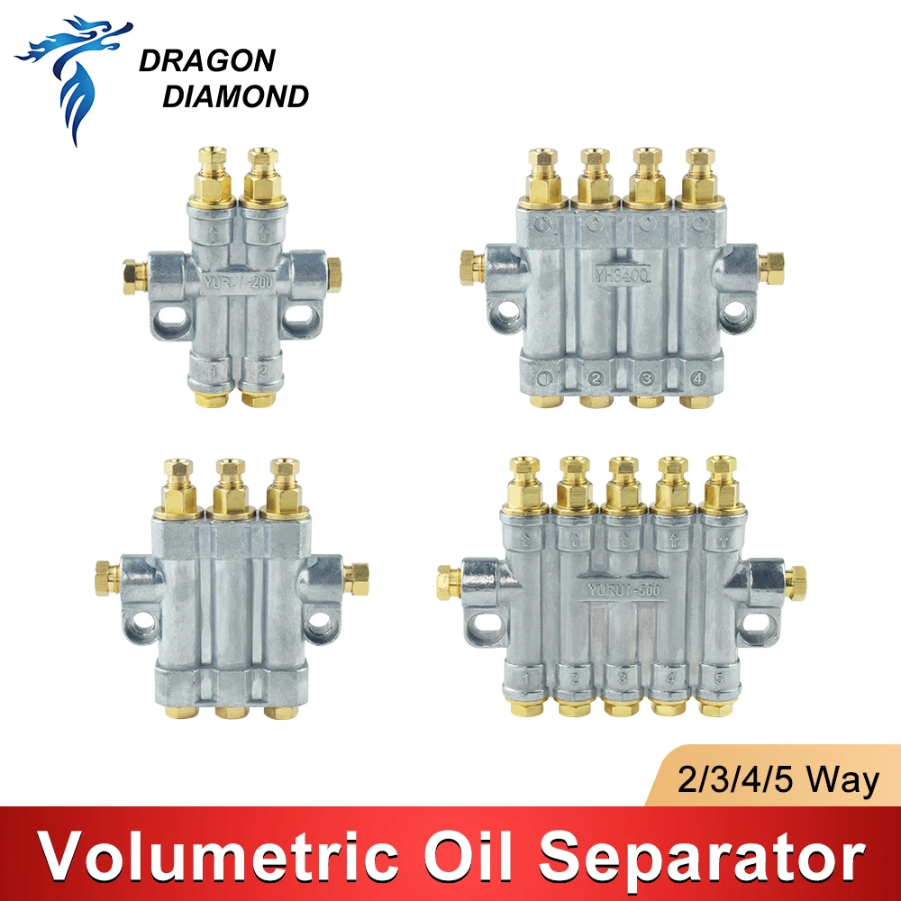 

1PC 2/3/4/5 Way Volumetric Oil Separator Lubricating Oil Piston Distributor Manifold Block CNC Machine Tool Distribution Valve