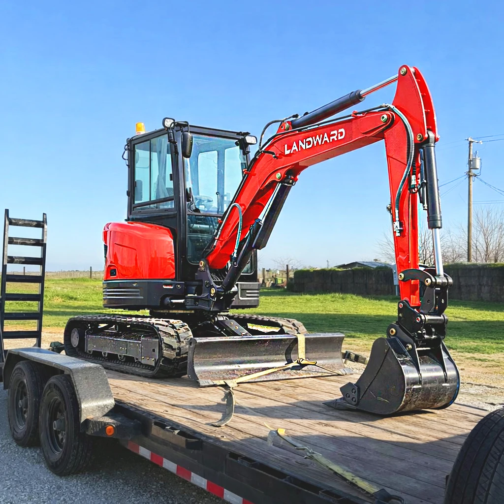 Mini-excavatrice hydraulique de 3,5 tonnes avec moteur Kubota, cabine de luxe, mini-pelle de haute qualité, personnalisable