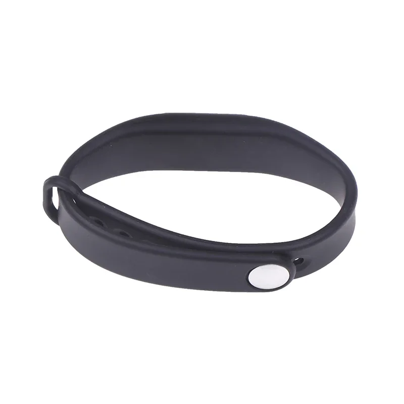 Adjustable Pure Black Silicone RFID Wristband 125KHz/13.56MHz 14443A IC Chip Waterproof Wristband Bracelet