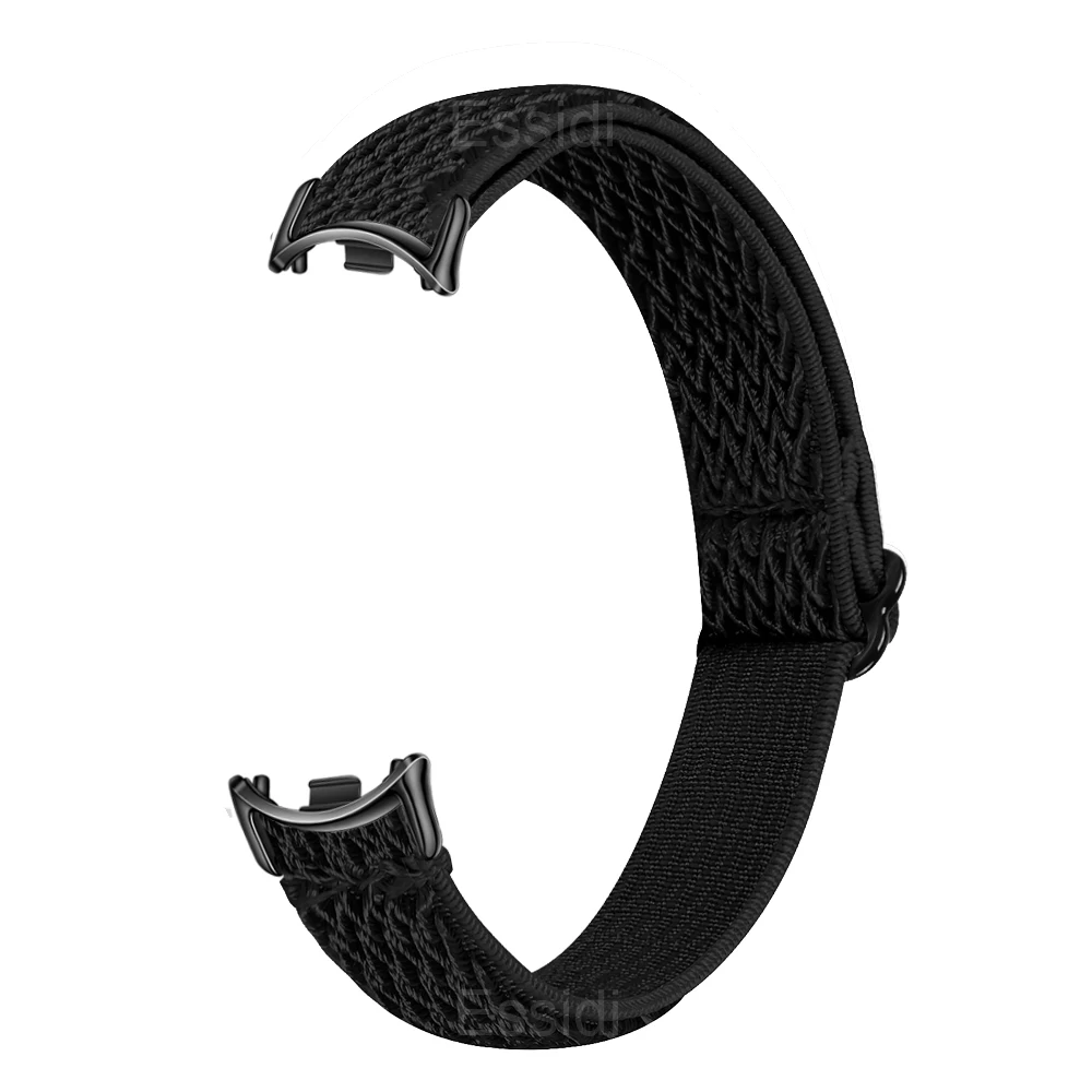 Xiaomi Mi Band 8用の男性と女性用の弾性ブレスレット,Xiaomi Mi Band 8用の編組スポーツブレスレット,シリコンブレスレット