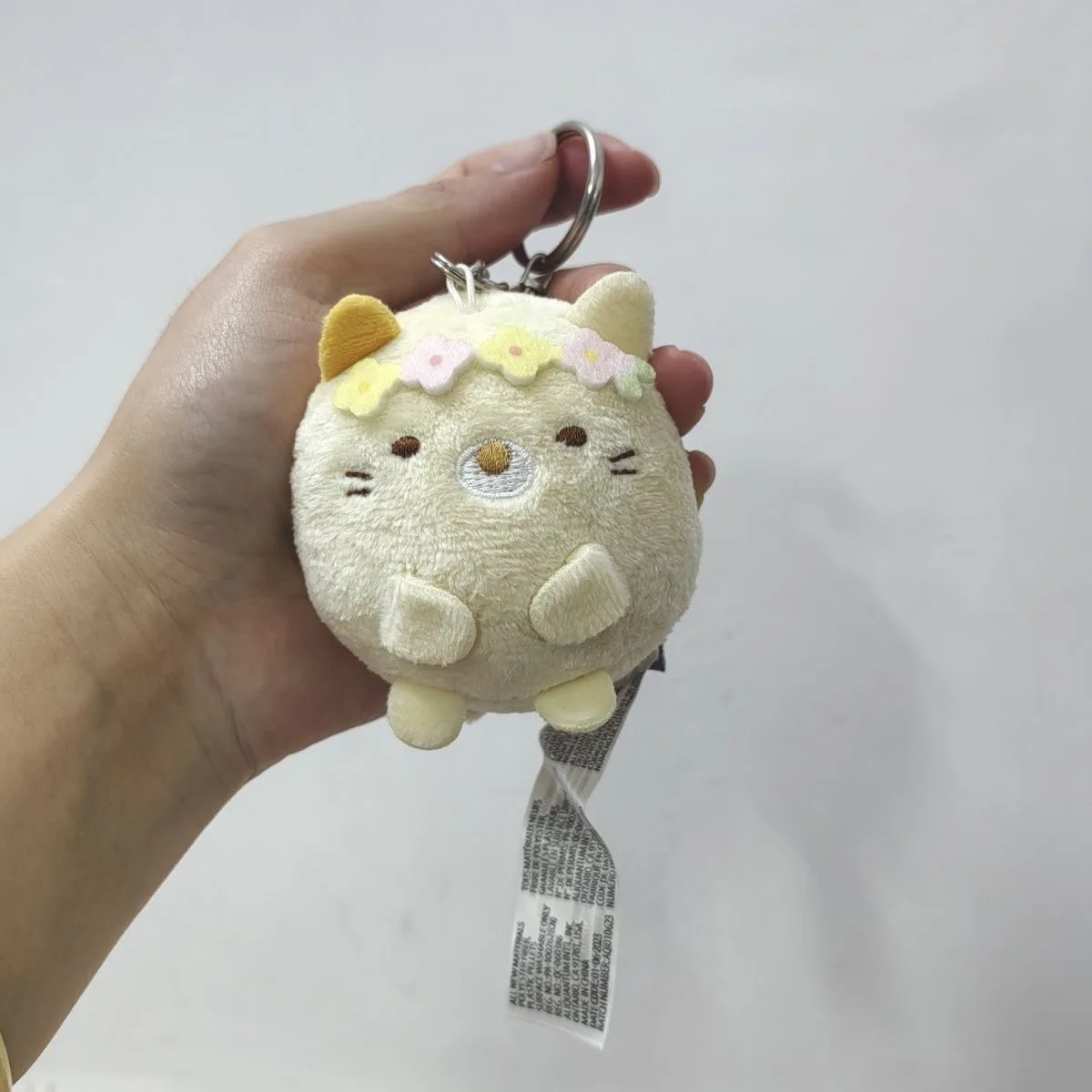 Новый рождественский плюшевый брелок-подвеска Sumikko Gurashi Flower Cat, маленькая мягкая игрушка для детей, 7 см