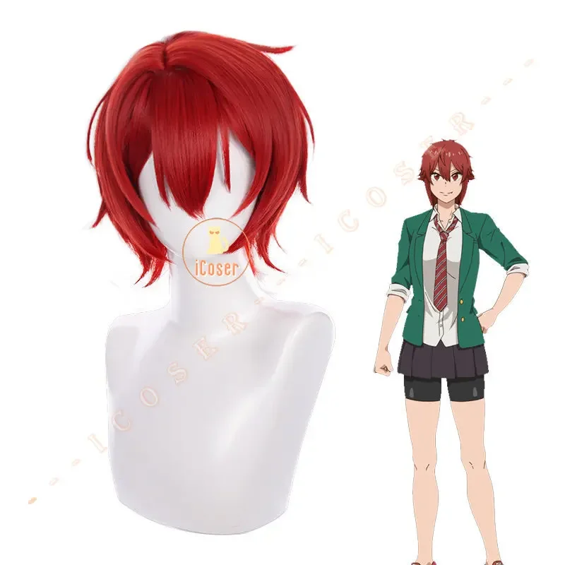 Tomo Aizawa Cosplay Costume Wig Anime Tomo-chan Is A Girl! Junichirou Kubota Green School Uniform Skirt Spats Pants Women Man MS