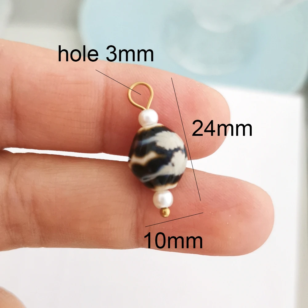 Ceramics Pendant Charm for DIY Jewelry Making