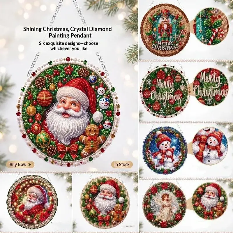 Pearl Beads Christmas Suncatcher Kit 20x20CM 3D Mixed Size DIY Craft Set for Handmade Ornament Friend Holiday Gift
