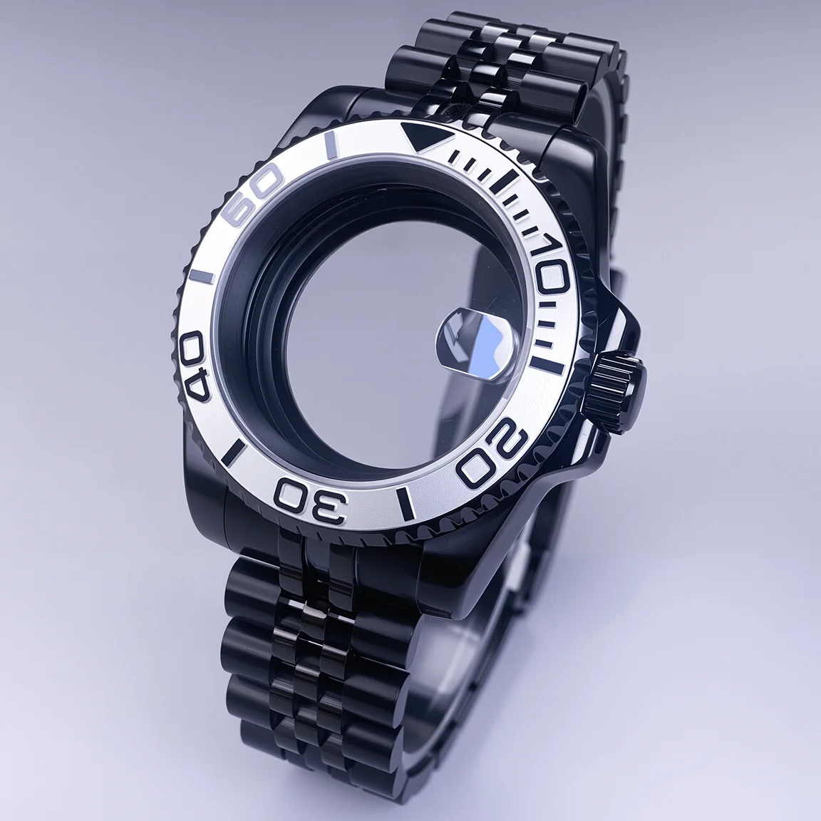 40mm NH35 ブラック PVD ケース SUB/GMT サファイアクリスタル防水 120