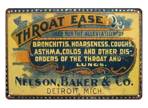 places to outdoor cheap home decor throat ease metal tin sign